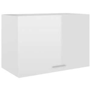 Závesná skrinka, lesklá biela 60x31x40 cm, kompozitné drevo