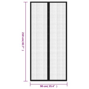 Produkt  Závesy proti hmyzu s magnetickými blokmi 2ks čierne 210x90 cm