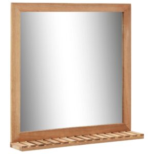 Zrkadlo do kúpeľne masívne orechové drevo 60x12x62 cm