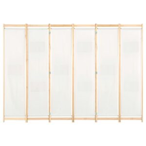 6-panelový paraván krémový 240x170x4 cm látkový Produkt