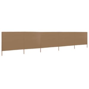 5-panelová zábrana proti vetru látková 600x80 cm sivo-hnedá Produkt