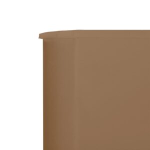 5-panelová zábrana proti vetru látková 600x80 cm sivo-hnedá Obrázok