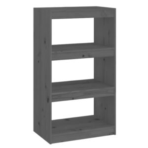 Knižnica/deliaca stena sivá 60x30x103,5 cm masívna borovica Produkt