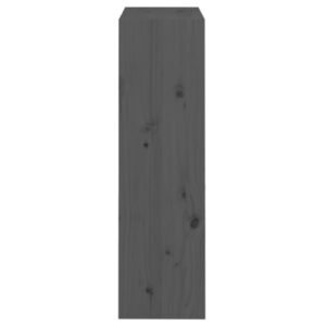 Knižnica/deliaca stena sivá 60x30x103,5 cm masívna borovica - eshop