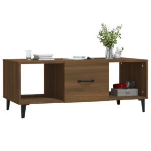 Konferenčný stolík hnedý dub 102x50x40 cm spracované drevo Obrázok
