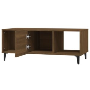 Konferenčný stolík hnedý dub 102x50x40 cm spracované drevo - eshop