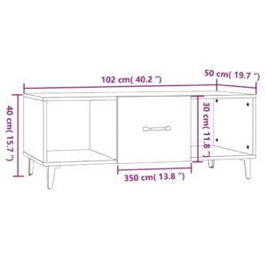 Produkt  Konferenčný stolík hnedý dub 102x50x40 cm spracované drevo