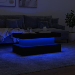 Fotka Konferenčný stolík  s LED svetlami biely 90x50x40 cm