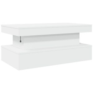 Foto Konferenčný stolík  s LED svetlami biely 90x50x40 cm