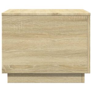 Konferenčný stolík s LED svetlami dub sonoma 50x50x40 cm - predaj