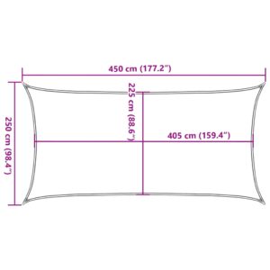 Obrázok  Tieniaca plachta 160 g/m² antracitová 2,5x4,5 m HDPE