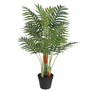 Umelá palma s 3 kmeňmi zelená 80 cm PP