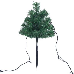 Vianočné stromčeky k chodníku 6 ks teplé biele LED 45 cm PVC Obrázok