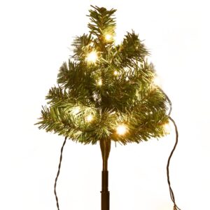 Fotka  Vianočné stromčeky k chodníku 6 ks teplé biele LED 45 cm PVC