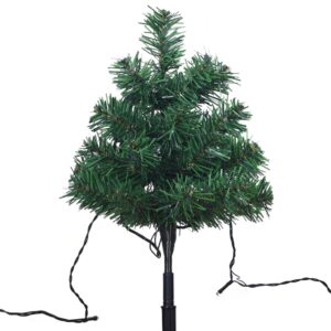 Vianočné stromčeky k chodníku 6 ks teplé biele LED 45 cm PVC - eshop