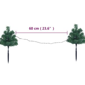 Obrázok  Vianočné stromčeky k chodníku 6 ks teplé biele LED 45 cm PVC