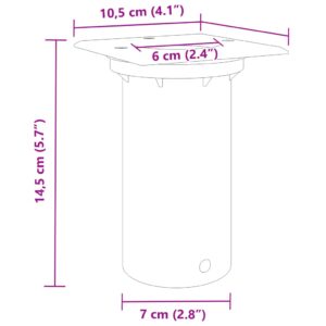 Vonkajšie zemné svetlo štvorec čierne 10,5x10,5 cm liaty hliník - predaj