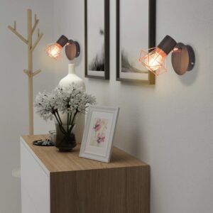 Nástenné svietidlá 2 ks s 2 LED žiarovkami 8 W Foto