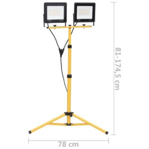 Foto  LED reflektor so statívom 2x100 W teplé biele svetlo