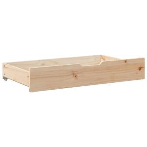 Zásuvky pod posteľ s kolieskami 2 ks 90x55x16 cm mas. borovica Obrázok