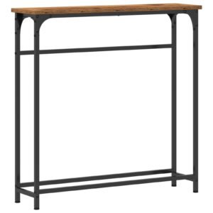 Konzolový stôl Staré drevo 75x19,5x75 cm Drevovláknitá doska a oceľ Produkt