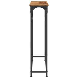 Konzolový stôl Staré drevo 75x19,5x75 cm Drevovláknitá doska a oceľ - eshop