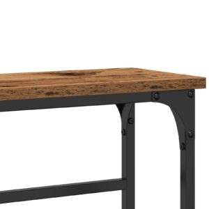 Produkt  Konzolový stôl Staré drevo 75x19,5x75 cm Drevovláknitá doska a oceľ
