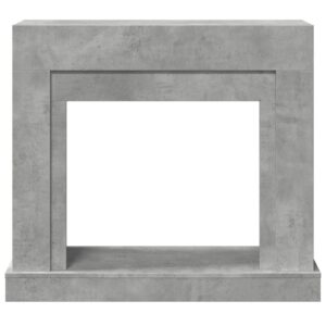 Obloženie krbu betónovosivé 100x30x87,5 cm kompozitné drevo Obrázok