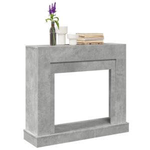 Obloženie krbu betónovosivé 100x30x87,5 cm kompozitné drevo