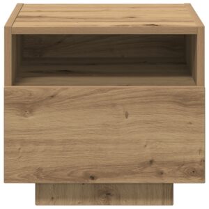VidaXL Nočný stolík s LED osvetlením, artisan dub, 40x39x37 cm - eshop