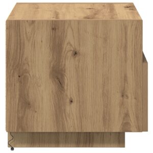 VidaXL Nočný stolík s LED osvetlením, artisan dub, 40x39x37 cm - predaj