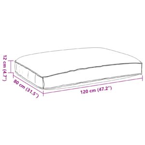 podložka na palety pre sedenie Antracitová 120x80x12 cm Oxfordská tkanina - eshop