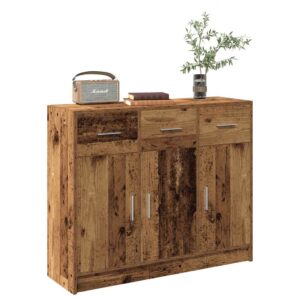 Komoda staré drevo 91x28x75 cm kompozitné drevo