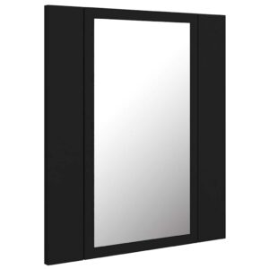 Produkt  LED kúpeľňová zrkadlová skrinka čierna 40x12x45 cm akryl