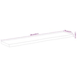 Produkt  Nástenná polica 100x20x2,5cm obdĺžnik masívna akácia živá hrana