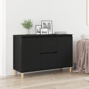Servírovacia skriňa Čierna Dub 101x35x60 cm Vyrobená z drevotriesky