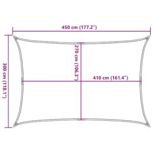 Obrázok  Tieniaca plachta 160 g/m², béžová 3x4,5 m, HDPE