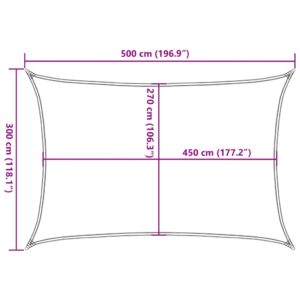 Obrázok  Tieniaca plachta 160 g/m², béžová 3x5 m, HDPE